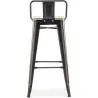 Bar Stool with Backrest - Industrial Design - 76 cm - Stylix image 7