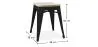 Industrial Design Stool - Wood & Metal - 45cm - Stylix image 7