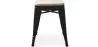 Industrial Design Stool - Wood & Metal - 45cm - Stylix image 7