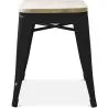 Industrial Design Stool - Wood & Metal - 45cm - Stylix image 7