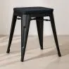 Industrial Design Stool - Wood & Steel - 46cm - Stylix image 7