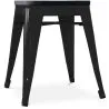 Industrial Design Stool - Wood & Steel - 46cm - Stylix image 7