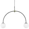 Glass Ball Ceiling Lamp - 2-Arm Pendant Lamp - Josephine image 7