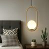 Globe Ceiling Lamp - Golden Pendant Lamp - Ruby image 7
