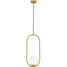 Buy Globe Ceiling Lamp - Golden Pendant Lamp - Ruby Gold 59624 - in the UK