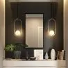 Globe Ceiling Lamp - Golden Pendant Lamp - Ruby image 7