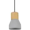 Wood and Concrete Ceiling Lamp - Scandinavian Design Pendant Lamp - Minnie image 7