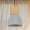 Wood and Concrete Ceiling Lamp - Scandinavian Design Pendant Lamp - Minnie image 7