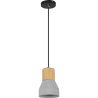 Buy Wood and Concrete Ceiling Lamp - Scandinavian Design Pendant Lamp - Minnie Natural wood 59621 - in the UK