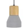 Wood and Concrete Ceiling Lamp - Scandinavian Design Pendant Lamp - Minnie image 7