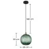 Vintage Design Ceiling Lamp - Green Ball Pendant Lamp - Viola image 7