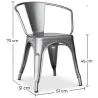 Dining Chair with Armrests - Steel - New Edition - Stylix image 7