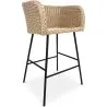 Rattan Stool with Armrests - Boho Bali Design - Ishita image 7