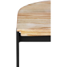 Buy Industrial Design Bar Stool - Wood & Metal - 60cm - Lia Black 59719 - prices