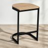Industrial Design Bar Stool - Wood & Metal - 60cm - Lia image 7