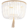 Buy Boho Bali Wood Beaded Ceiling Lamp White 59828 - prices