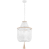 Buy Wooden Ball Ceiling Lamp - Boho Bali Style Pendant Lamp - Lawan White 59829 - in the UK