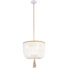 Buy Wooden Ball Ceiling Lamp - Boho Bali Pendant Lamp - Wayan White 59830 - prices