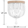Buy Wall Lamp - Boho Style - Wooden Balls - Kanda White 59831 home delivery