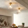 Crystal Ceiling Lamp - Retro Design Flush Mount - Avo image 7
