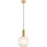 Buy Pendant lamp in vintage style, glass and metal - Amelia Beige 59835 - prices