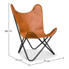 Buy Butterfly design chair - Leather - Blop Brown 27808 - prices