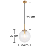 Buy Globe Design Ceiling Lamp - Crystal Pendant Lamp - Alvis Beige 59837 home delivery