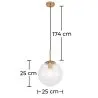 Globe Design Ceiling Lamp - Crystal Pendant Lamp - Alvis image 7