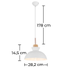 Buy Ceiling Lamp - Scandinavian Design Pendant Lamp - Sigfrid White 59842 with a guarantee