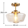 Buy Ceiling Lamp - Vintage Style Pendant Lamp - Suki Transparent 59845 with a guarantee