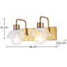 Buy Wall Sconce Lamp - Two Spotlights - Yuri Gold 59846 with a guarantee