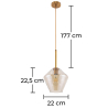 Buy Diamond Glass Shade Hanging Lamp Beige 59859 home delivery