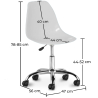 Buy Office Chair with Castors - Swivel Desk Chair - Denisse White 59863 - prices
