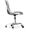 Buy Office Chair with Castors - Desk Chair Upholstered in Black and White Patchwork - Denisse White / Black 59864 home delivery