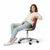 Office Chair with Wheels - Desk Chair - Upholstered in Patchwork - Tessa image 7