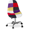 Buy Office Chair with Wheels - Desk Chair - Upholstered in Patchwork - Tessa Multicolour 59865 in the United Kingdom