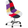 Buy Office Chair with Wheels - Desk Chair - Upholstered in Patchwork - Tessa Multicolour 59865 with a guarantee