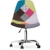 Office Chair with Wheels - Desk Chair - Upholstered in Patchwork -  Simona  image 7
