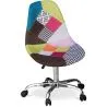 Office Chair with Wheels - Desk Chair - Upholstered in Patchwork -  Simona  image 7