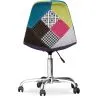 Office Chair with Wheels - Desk Chair - Upholstered in Patchwork -  Simona  image 7