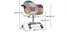
Office Chair with Armrests - Desk Chair with Wheels - Upholstered in Patchwork - Patty image 7