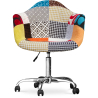Buy 
Office Chair with Armrests - Desk Chair with Wheels - Upholstered in Patchwork - Patty Multicolour 59867 - in the UK