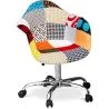 
Office Chair with Armrests - Desk Chair with Wheels - Upholstered in Patchwork - Patty image 7