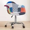 
Office Chair with Armrests - Desk Chair with Wheels - Upholstered in Patchwork - Pixi image 7