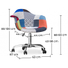 Buy 
Office Chair with Armrests - Desk Chair with Wheels - Upholstered in Patchwork - Pixi Multicolour 59868 - prices