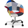 Buy 
Office Chair with Armrests - Desk Chair with Wheels - Upholstered in Patchwork - Pixi Multicolour 59868 in the United Kingdom