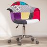 
Office Chair with Armrests - Desk Chair with Wheels - Upholstered in Patchwork - Ray image 7