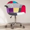 
Office Chair with Armrests - Desk Chair with Wheels - Upholstered in Patchwork - Ray image 7