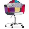 
Office Chair with Armrests - Desk Chair with Wheels - Upholstered in Patchwork - Ray image 7