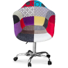 Buy 
Office Chair with Armrests - Desk Chair with Wheels - Upholstered in Patchwork - Ray Multicolour 59869 - prices